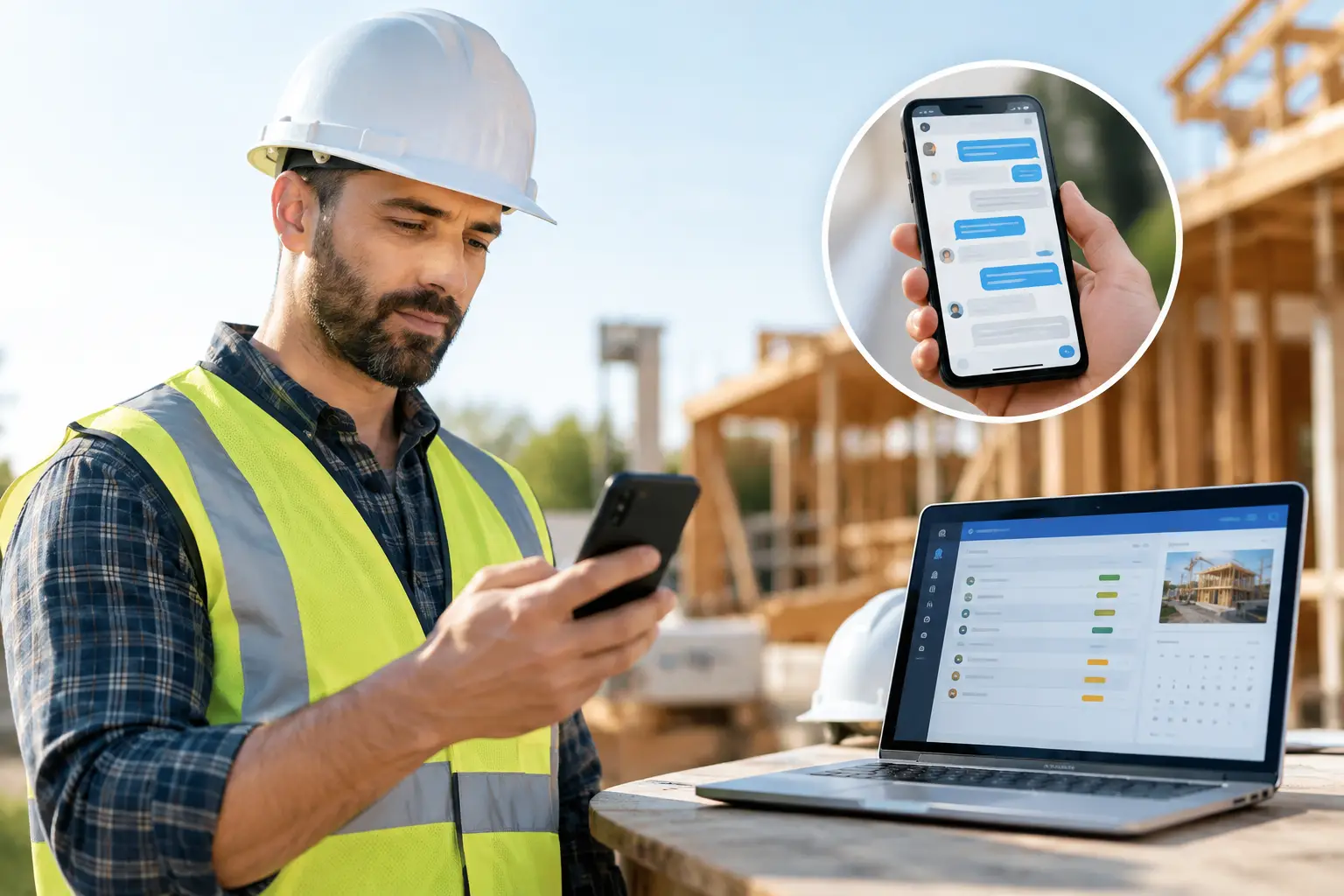 Subcontractor Portals Versus Group Texts for Builders